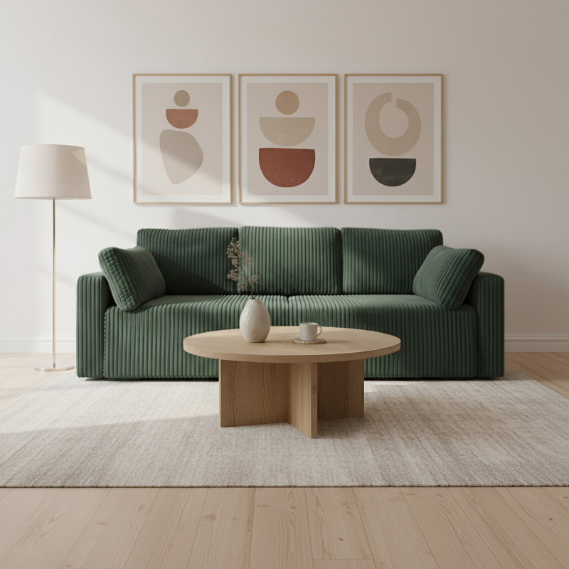 Nowoczesna sofa Bianca zielona z funkcją spania