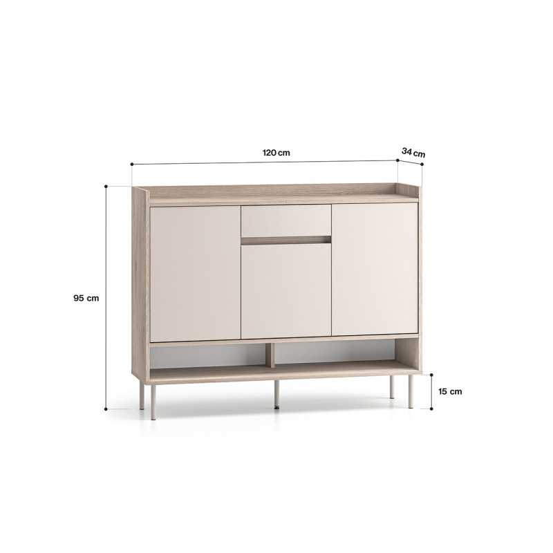 Szafka na buty Voco 02 Cashmere/Dąb Cremona Ml Meble