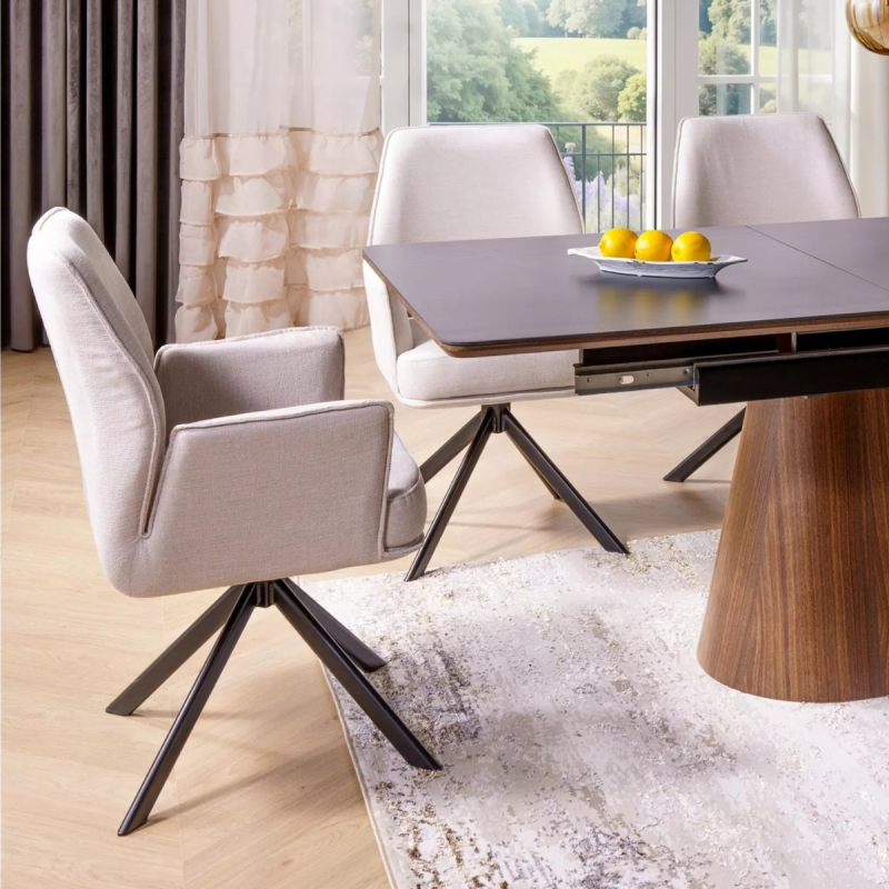 Krzesło obrotowe Hugo Brego 22 jasny beż