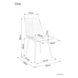 Krzesło tapicerowane Chic Velvet Bluvel 38 cappuccino Krzesło tapicerowane Chic Velvet Bluvel 38 cappuccino