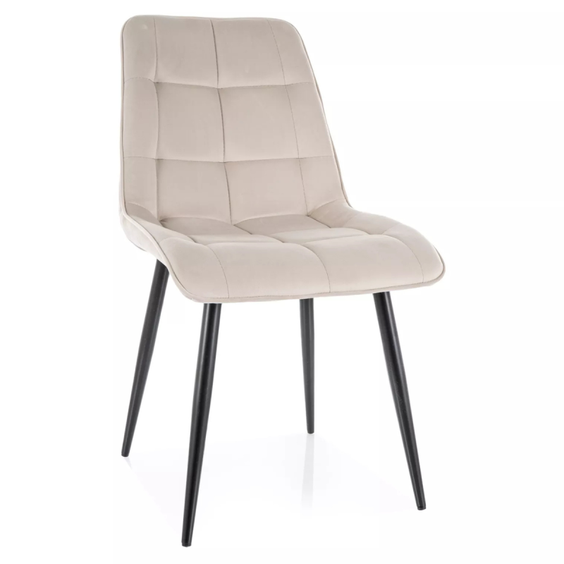 Krzesło tapicerowane Chic Velvet Bluvel 30 jasny beż