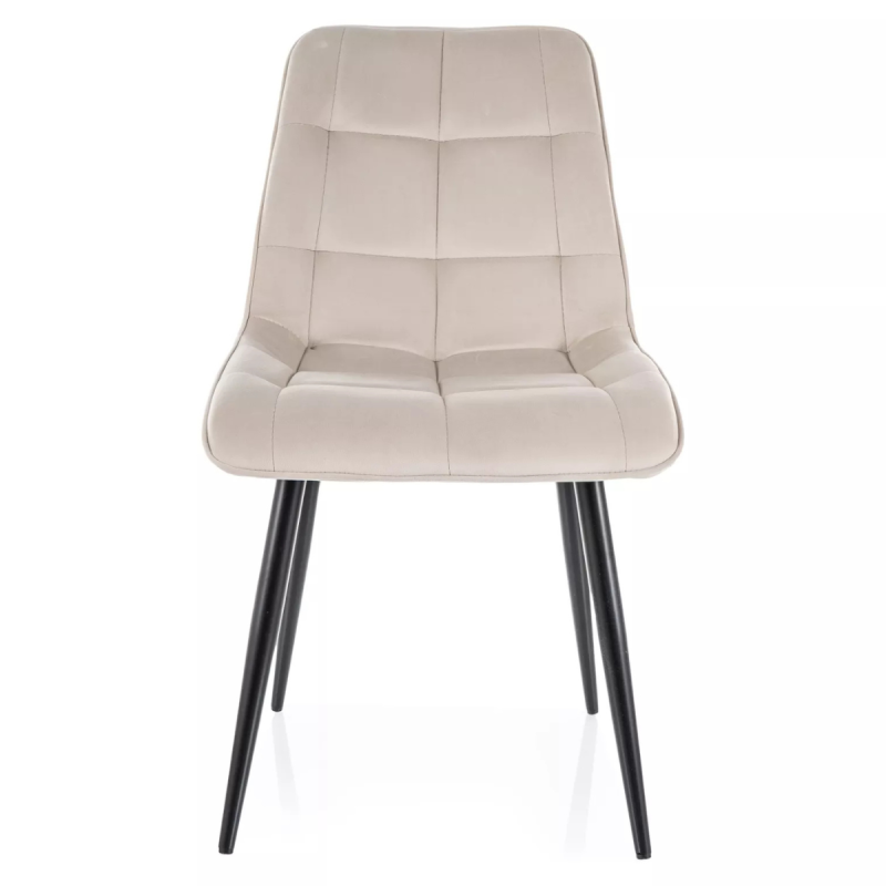 Krzesło tapicerowane Chic Velvet Bluvel 30 jasny beż