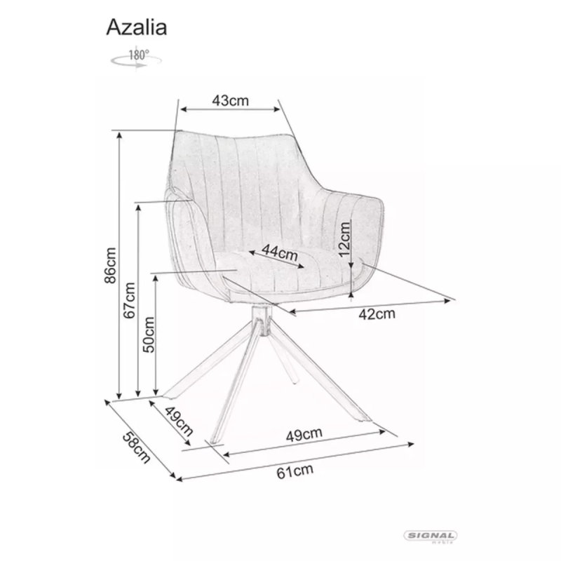 Krzesło obrotowe Azalia Brego 22 jasny beż