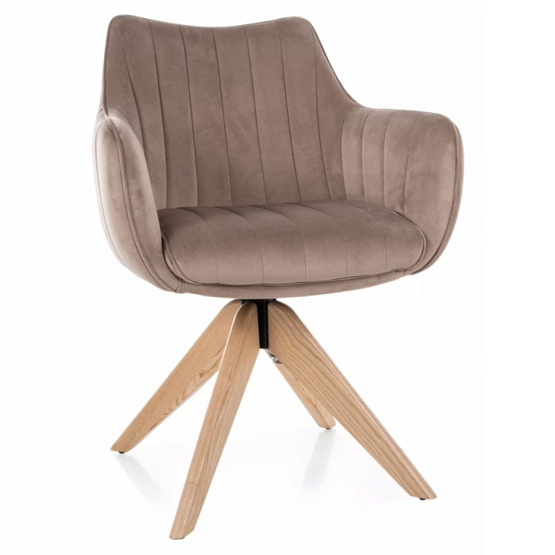 Krzesło obrotowe Azalia D Velvet Bluvel 40 ciemny beż