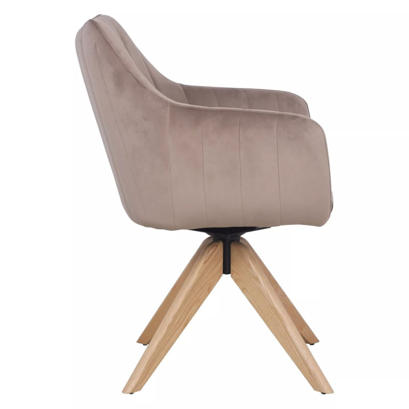 Krzesło obrotowe Azalia D Velvet Bluvel 40 ciemny beż