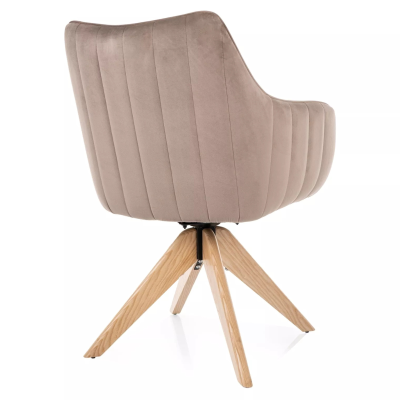 Krzesło obrotowe Azalia D Velvet Bluvel 40 ciemny beż