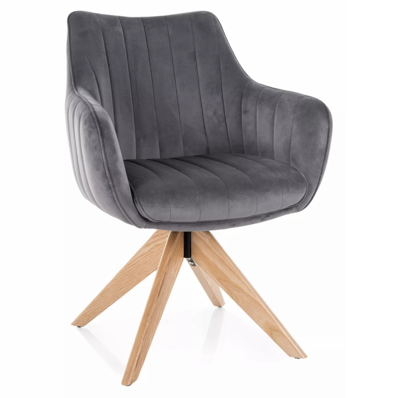 Krzesło obrotowe Azalia D Velvet Bluvel 40 szare