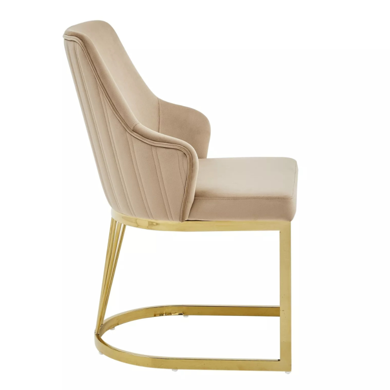 Krzesło tapicerowane Alure Velvet Bluvel 28 beżowe
