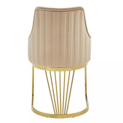 Krzesło tapicerowane Alure Velvet Bluvel 28 beżowe