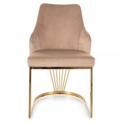 Krzesło tapicerowane Alure Velvet Bluvel 28 beżowe