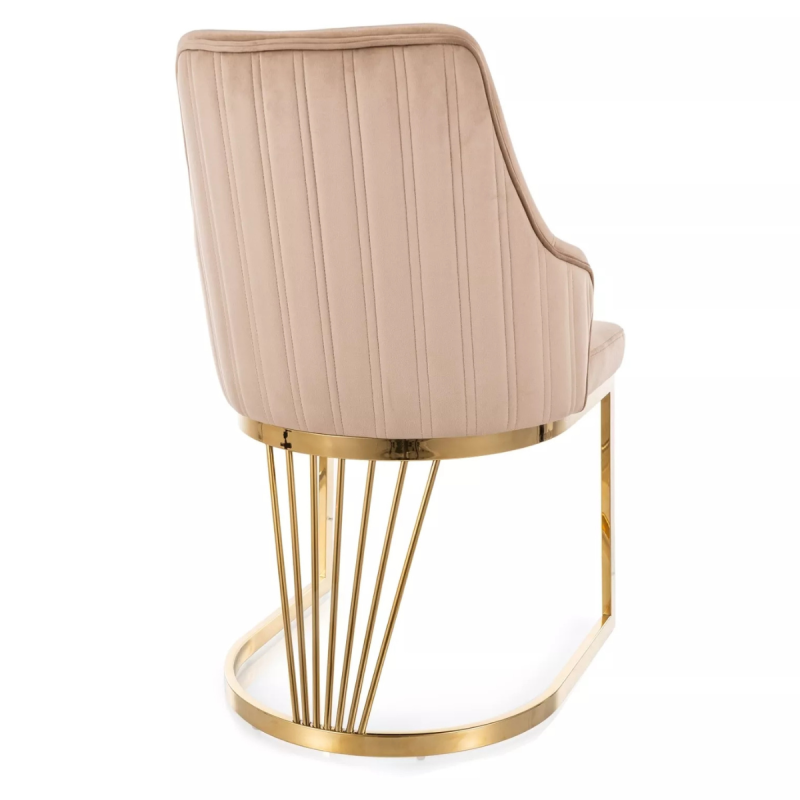 Krzesło tapicerowane Alure Velvet Bluvel 28 beżowe