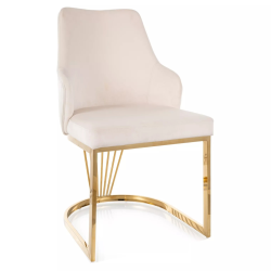 Krzesło tapicerowane Alure Velvet Bluvel 22 jasny beż