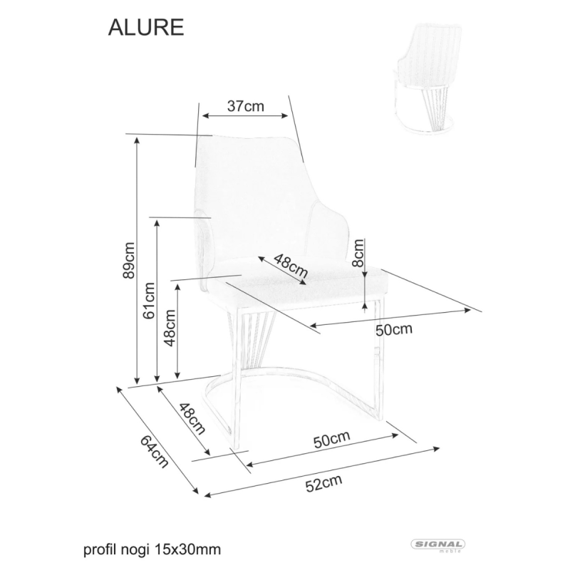 Krzesło tapicerowane Alure Velvet Bluvel 22 jasny beż