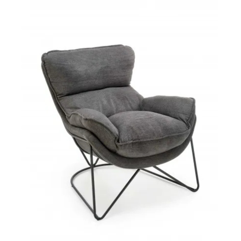 Nowoczesny fotel wypoczynkowy Pike z ozdobnymi nogami Nowoczesny fotel wypoczynkowy Pike z ozdobnymi nogami