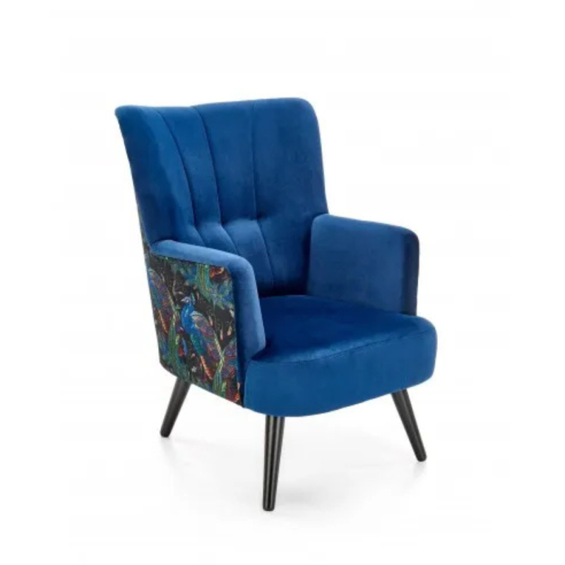 Wygodny fotel wypoczynkowy Saffron granatowy