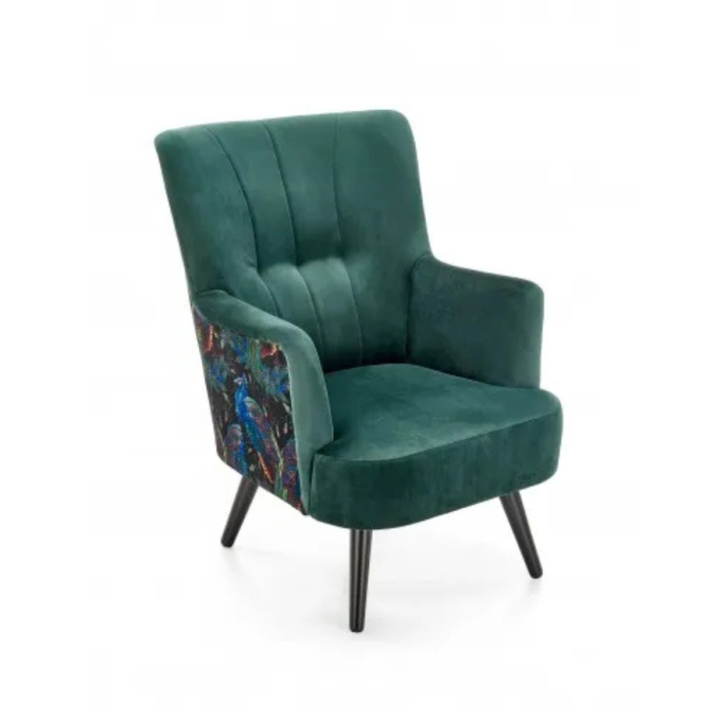 Wygodny fotel wypoczynkowy Saffron ciemnozielony