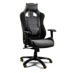 EVOLVE PRO fotel gabinetowy czarno-szaropiaskowy-pomarańczowy