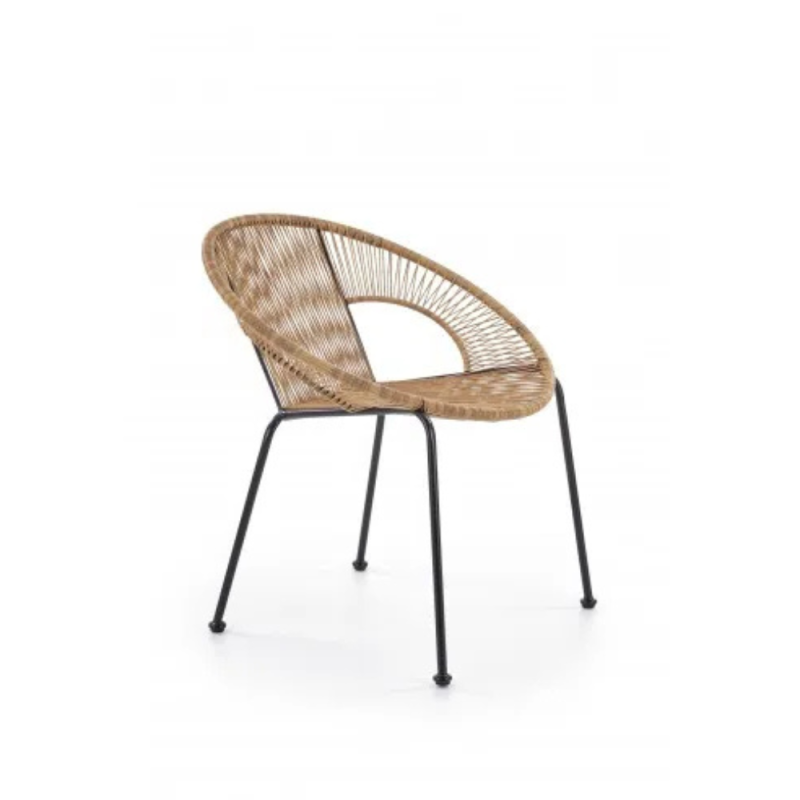 Fotel rattanowy Bari naturalny/czarny