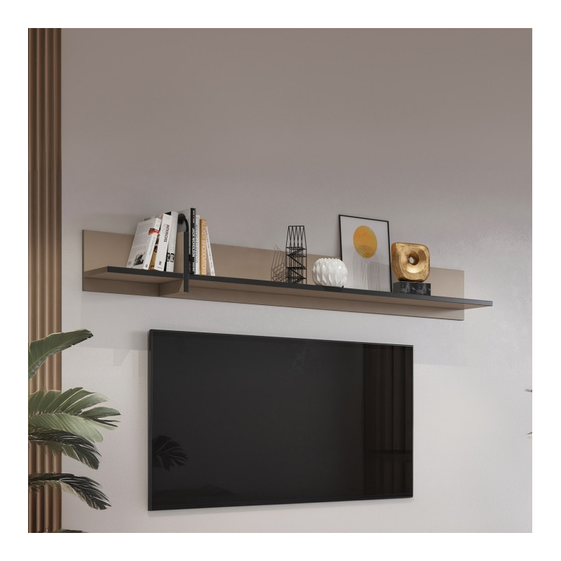 Półka ścienna Cross 02 Congo/czarny Helvetia Wieruszów