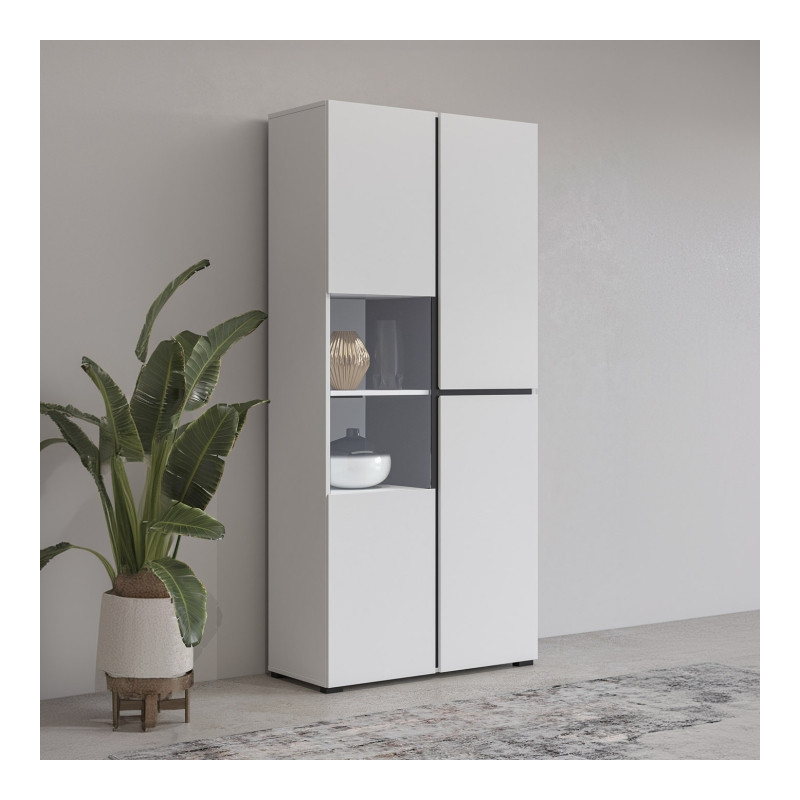 Witryna Cross 3D 12 Biały/czarny Helvetia Wieruszów