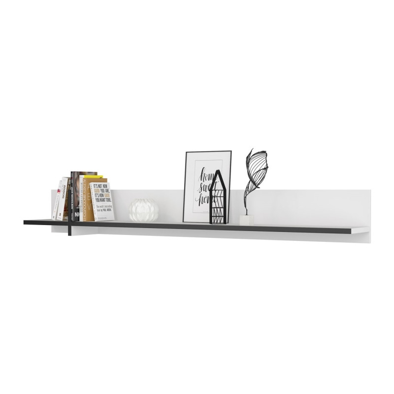 Półka ścienna Cross 02 Biały/czarny Helvetia Wieruszów