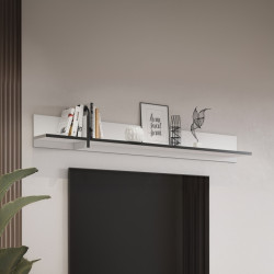 Półka ścienna Cross 02 Biały/czarny Helvetia Wieruszów Półka ścienna Cross 02 Biały/czarny Helvetia Wieruszów