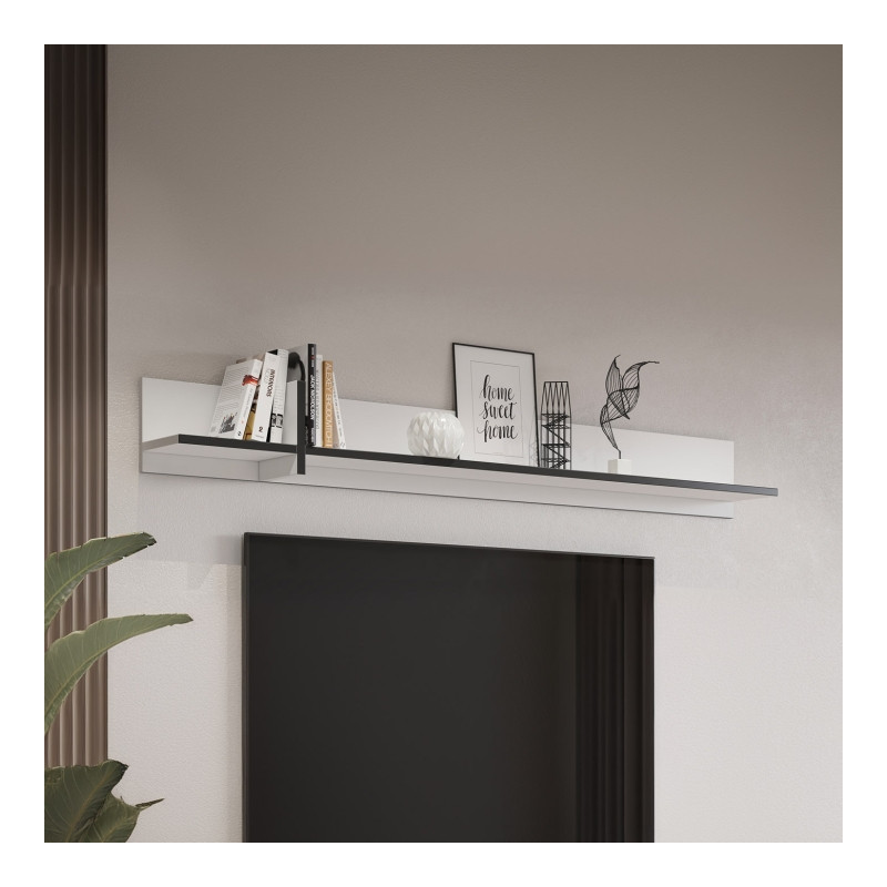 Półka ścienna Cross 02 Biały/czarny Helvetia Wieruszów