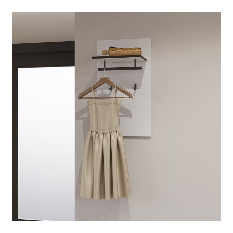 Panel z wieszakami Cross 03 Biały/czarny Helvetia Wieruszów