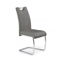Krzesło Tapicerowane do Jadalni K349 Popiel Tkanina Halmar