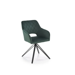 Eleganckie krzesło tapicerowane Edwin ciemno-zielony