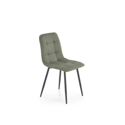 Pikowane krzesło tapicerowane Bill oliwkowe