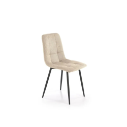 Pikowane krzesło tapicerowane Bill beżowe