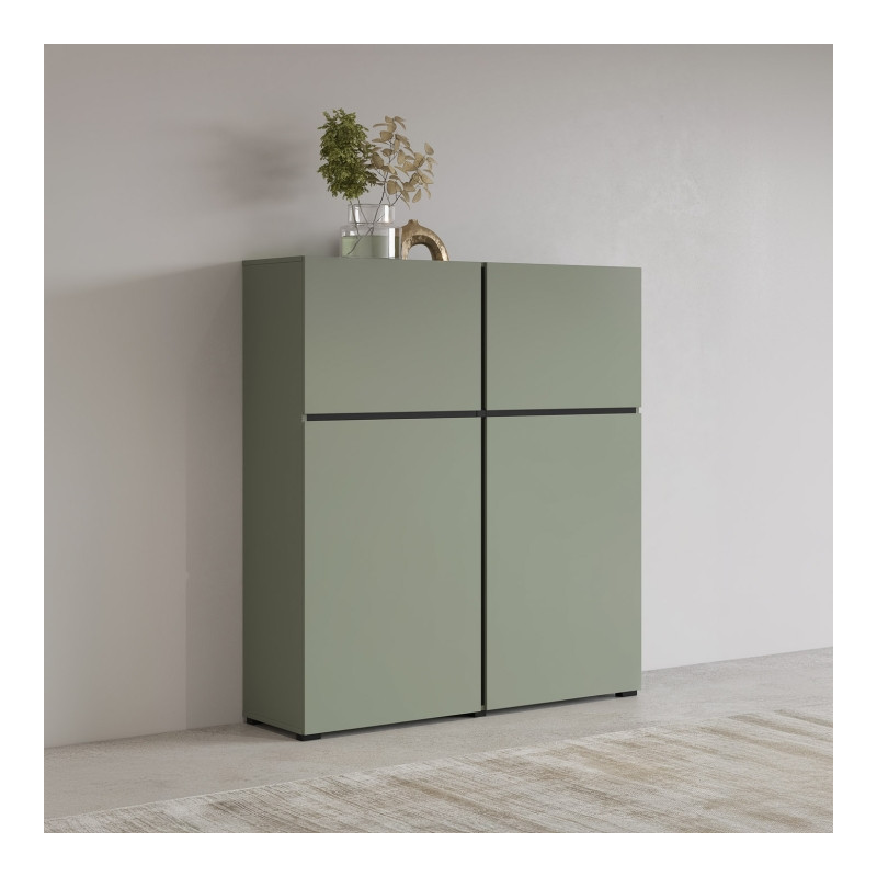 Komoda wysoka 4D Cross 76 Zieleń Helvetia Wieruszów