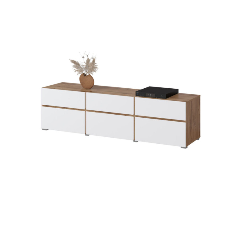 Szafka RTV Cross 41 Dąb wotan/biały Helvetia Wieruszów