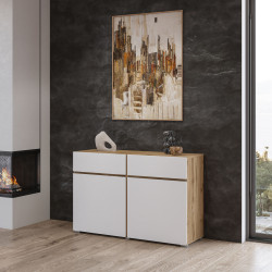 Komoda 2D2S Cross 45 Dąb wotan/biały Helvetia Wieruszów Komoda 2D2S Cross 45 Dąb wotan/biały Helvetia Wieruszów