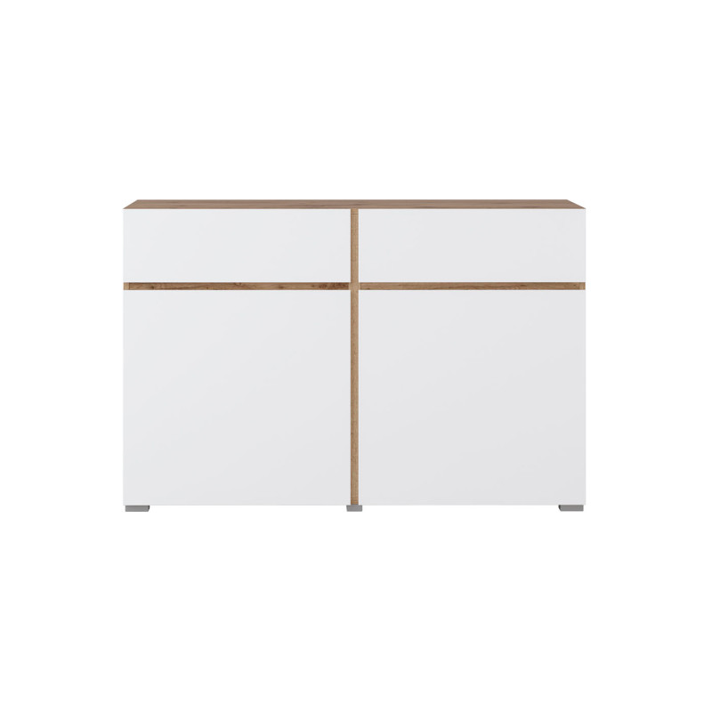 Komoda 2D2S Cross 45 Dąb wotan/biały Helvetia Wieruszów