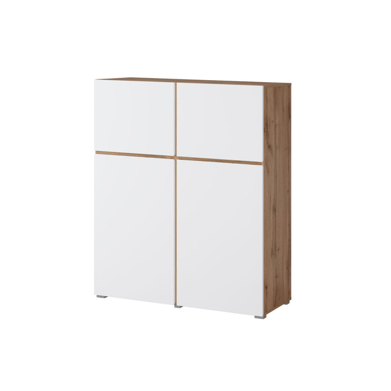 Komoda wysoka 4D Cross 76 Dąb wotan/biały Helvetia Wieruszów Komoda wysoka 4D Cross 76 Dąb wotan/biały Helvetia Wieruszów