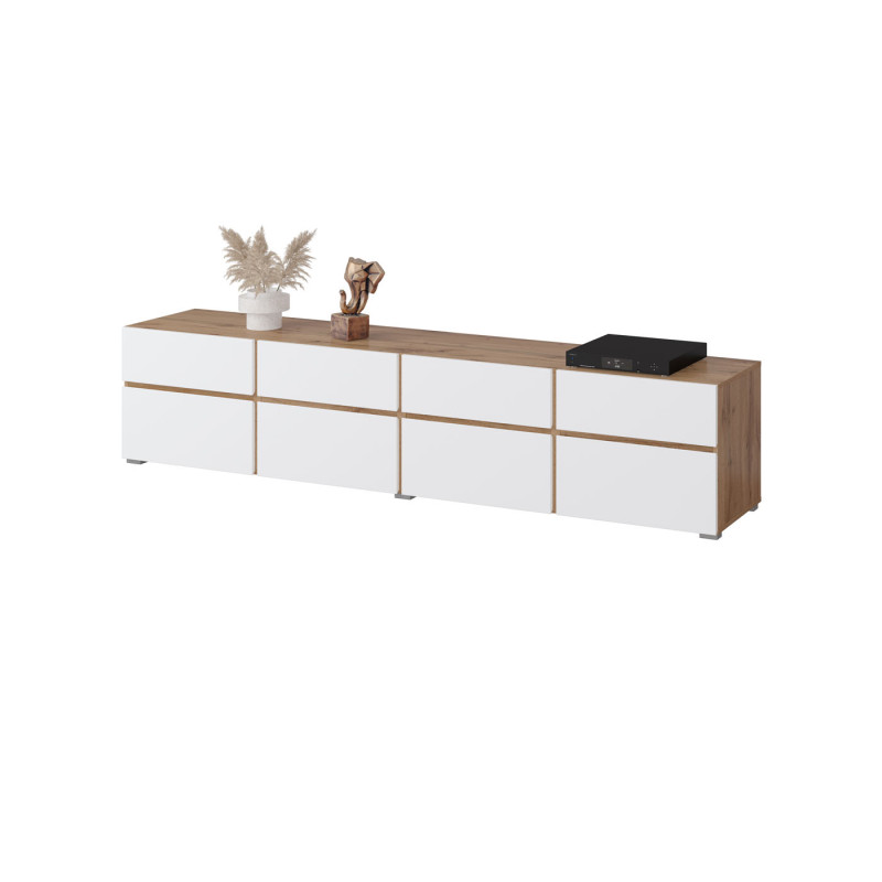 Szafka RTV 4K4S Cross 40 Dąb wotan/biały Helvetia Wieruszów