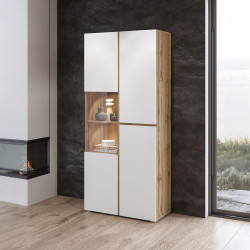 Witryna Cross 3D 12 Dąb wotan/biały Helvetia Wieruszów