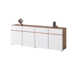 Komoda 4D4S Cross 25 Dąb wotan/biały Helvetia Wieruszów Komoda 4D4S Cross 25 Dąb wotan/biały Helvetia Wieruszów