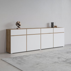 Komoda 4D4S Cross 25 Dąb wotan/biały Helvetia Wieruszów Komoda 4D4S Cross 25 Dąb wotan/biały Helvetia Wieruszów