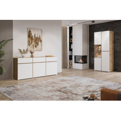 Komoda Cross 3D3S biały front/dąb wotan Helvetia | Domowanie.pl Komoda Cross 3D3S biały front/dąb wotan Helvetia | Domowanie.pl