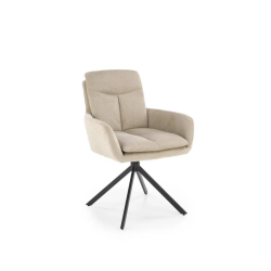 Eleganckie krzesło tapicerowane Quinn beżowe