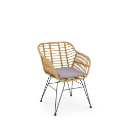 K541 krzesło  naturalny / czarny / popielaty