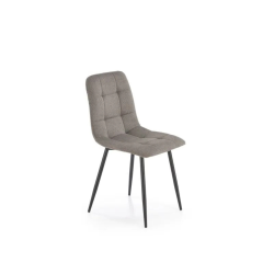 Pikowane krzesło tapicerowane Bill popielate