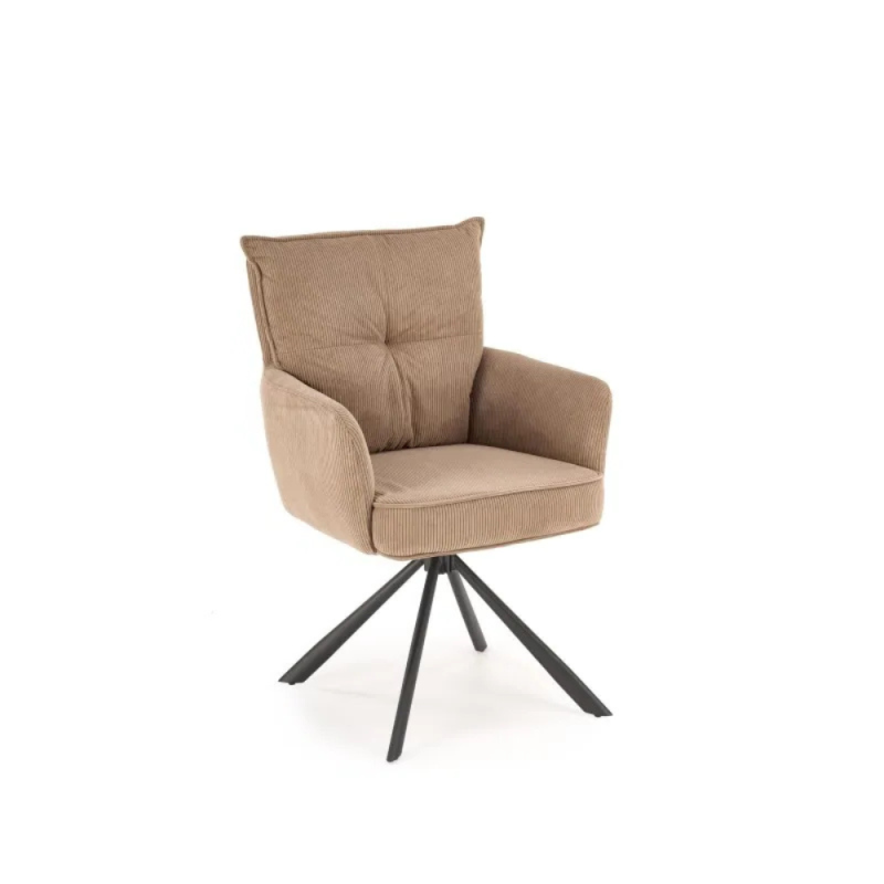 Obrotowe krzesło tapicerowane Eddie cappuccino