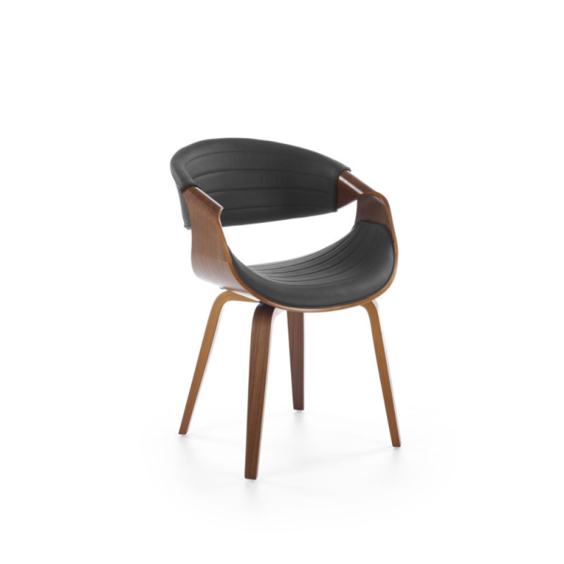 Krzesło z giętego drewna Earth czarny/orzechowy