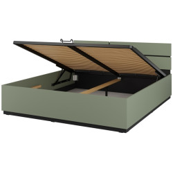 Łóżko 180 z pojemnikiem i podnośnikiem Cross S 52 Zieleń