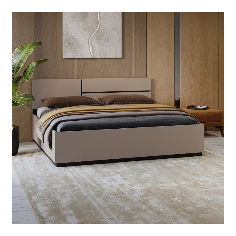 Łóżko 180 z pojemnikiem i podnośnikiem Cross S 51 Congo