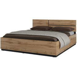 Łóżko 160 z pojemnikiem i podnośnikiem Cross S 51 Dąb wotan